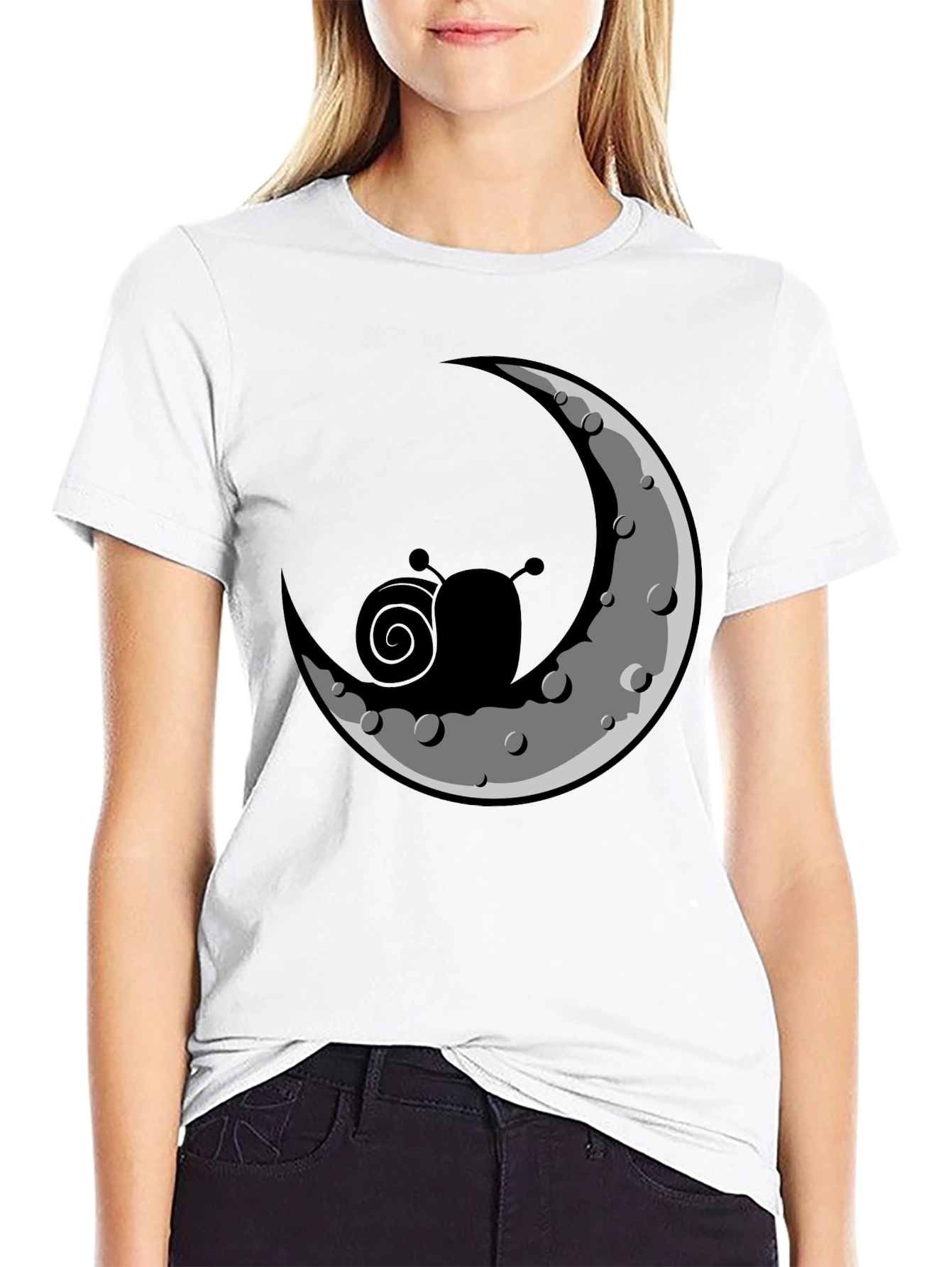 Snail on the Moon Graphic Tee