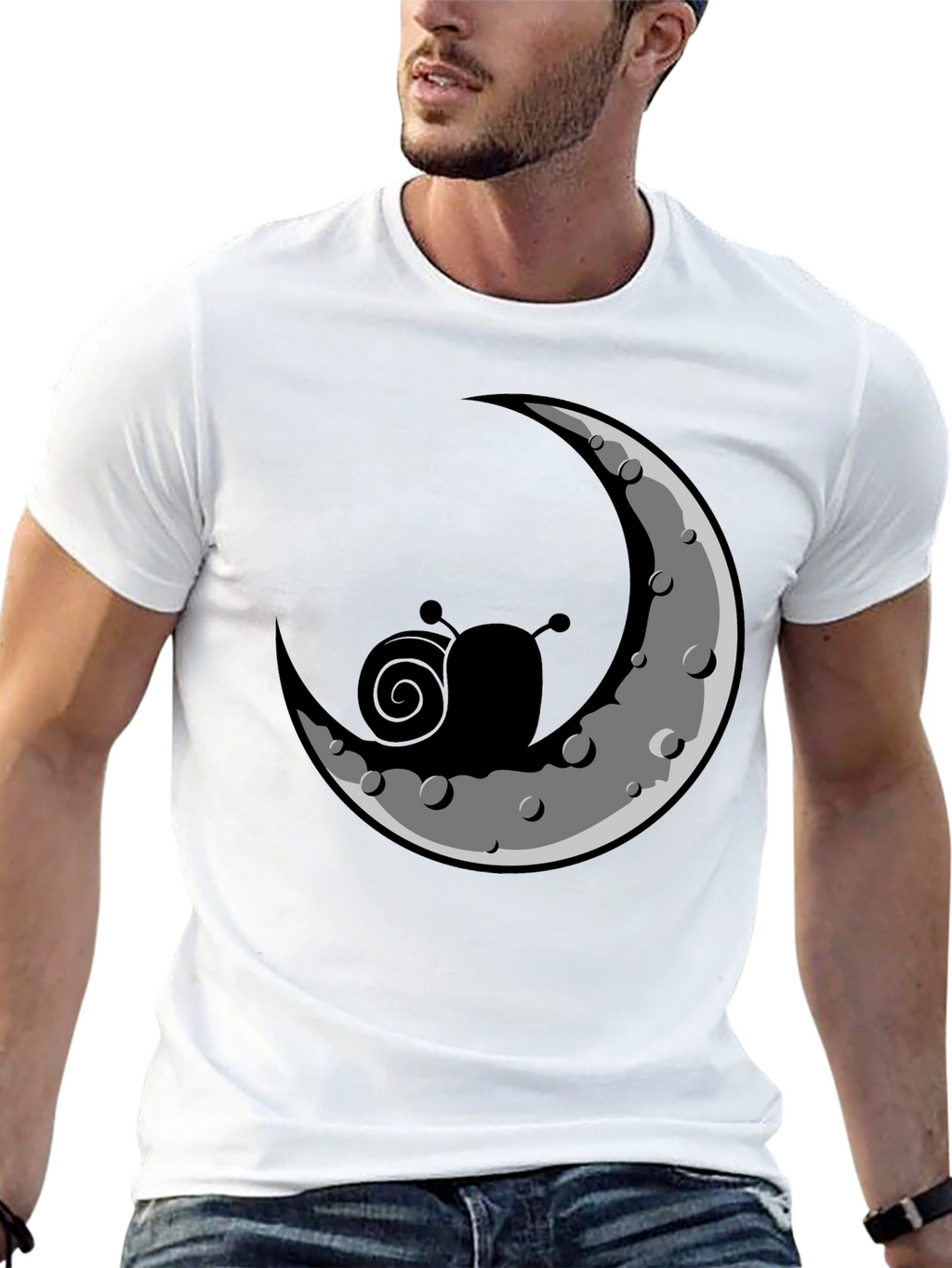 Snail on the Moon Graphic Tee