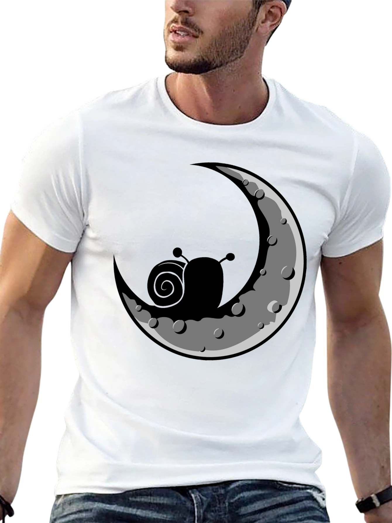 Snail on the Moon Graphic Tee