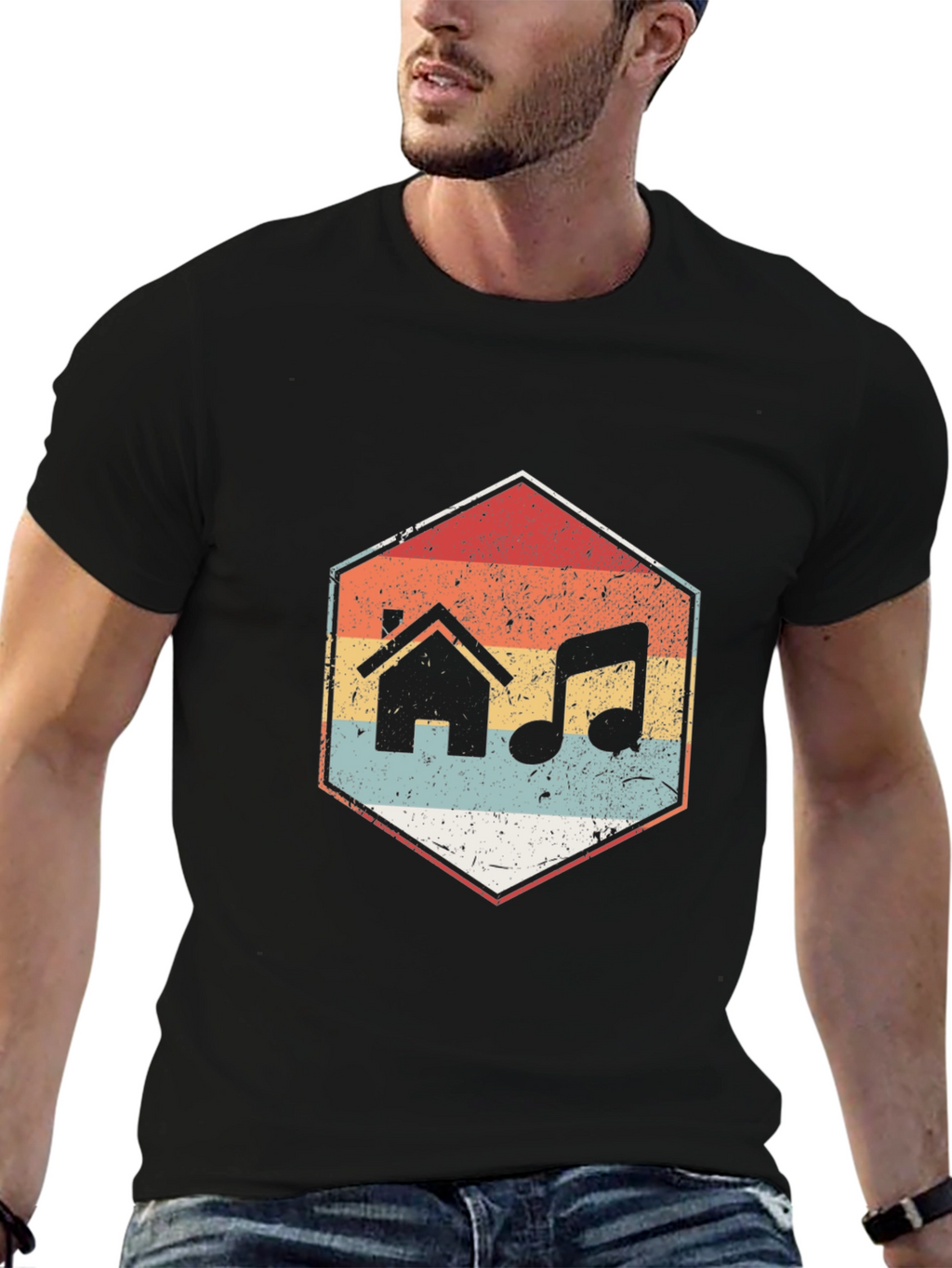 House Music T-Shirt Retro Design