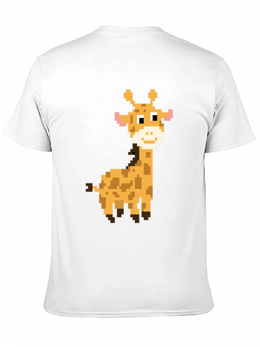 Pixel Giraffe Black T-Shirt - Unique Graphic Tee