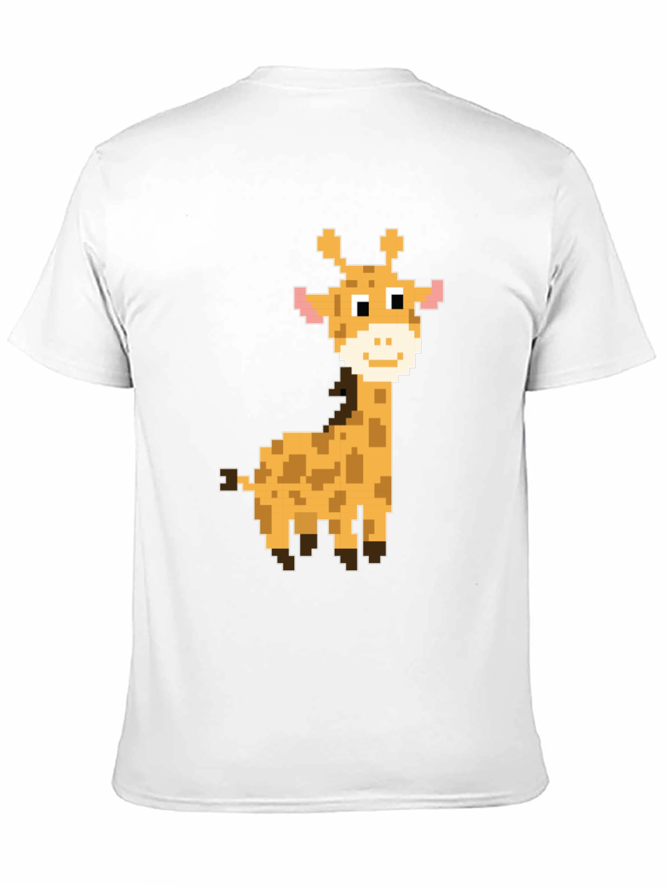 Pixel Giraffe Black T-Shirt - Unique Graphic Tee