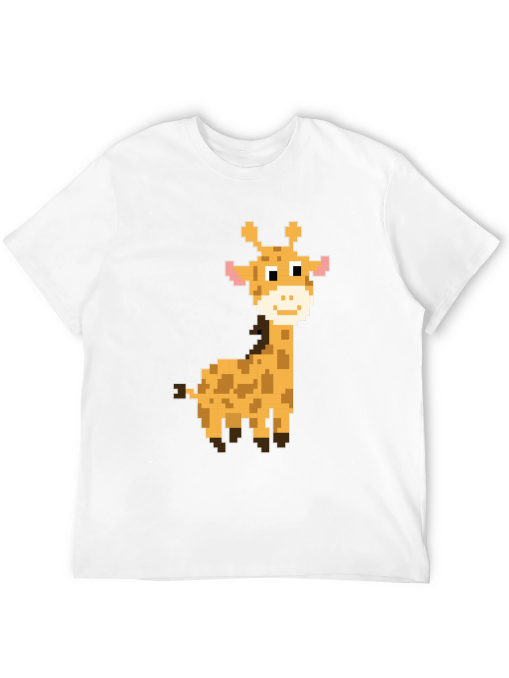 Pixel Giraffe Black T-Shirt - Unique Graphic Tee