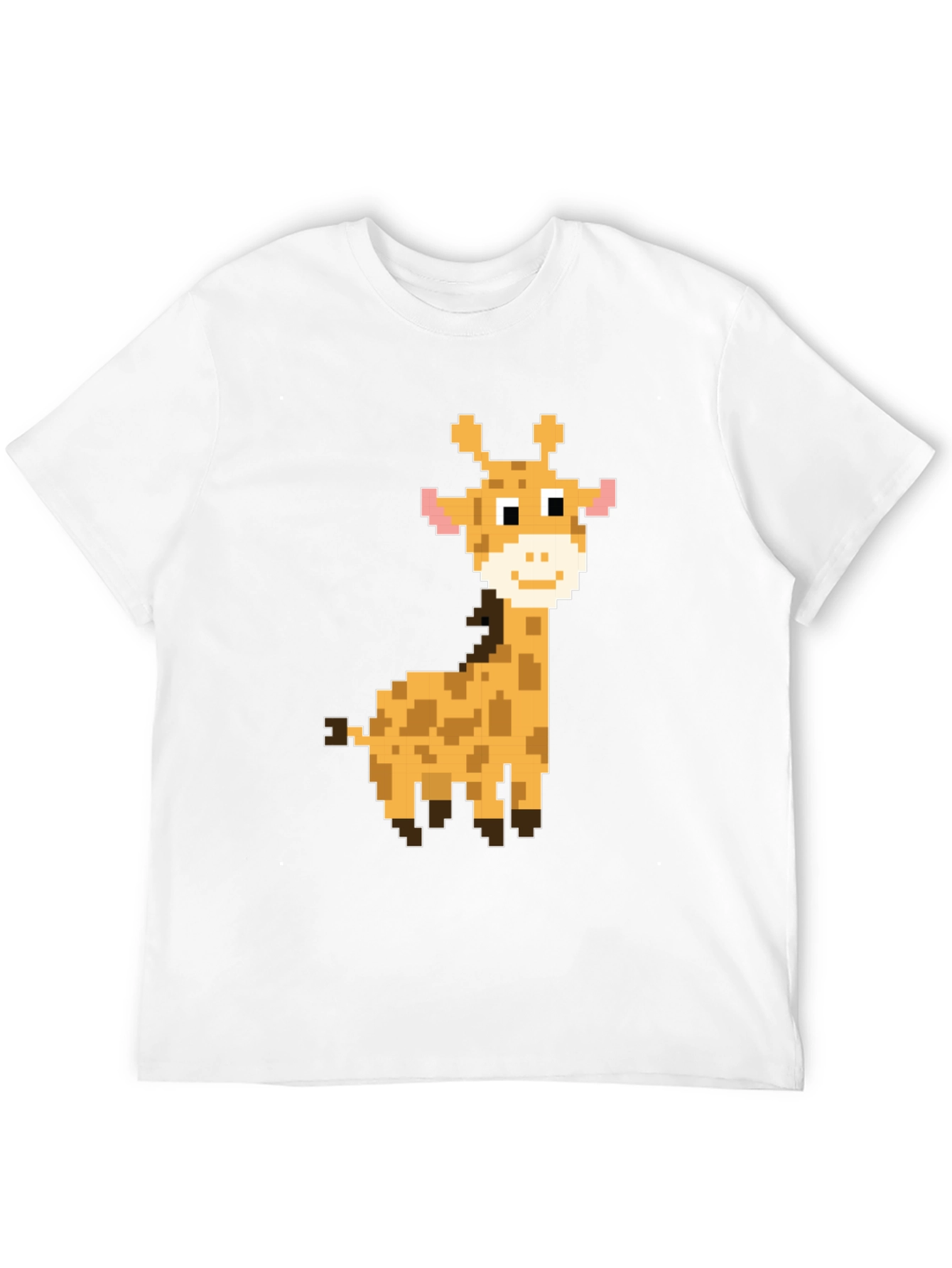 Pixel Giraffe Black T-Shirt - Unique Graphic Tee