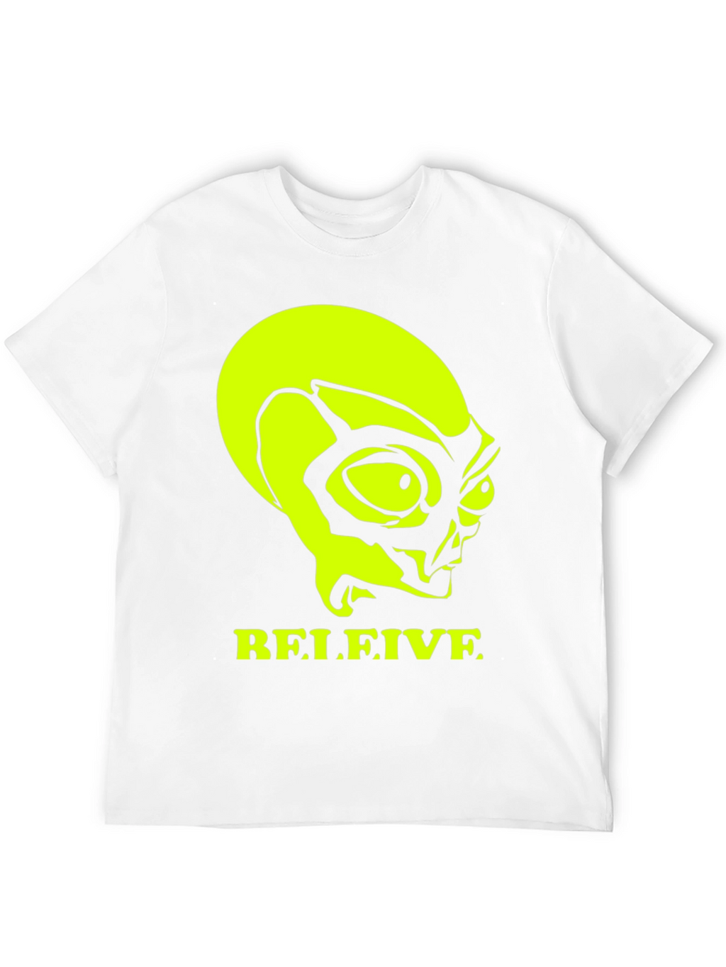 Believe Alien Graphic Tee - Black Cotton T-Shirt