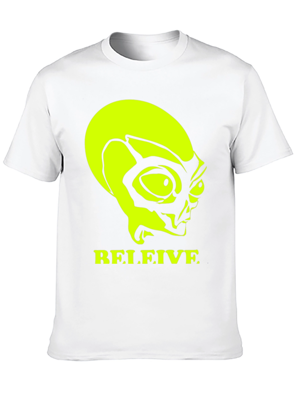 Believe Alien Graphic Tee - Black Cotton T-Shirt