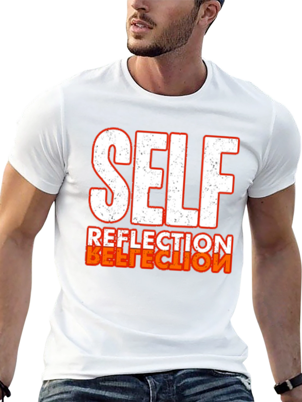 Self Reflection Graphic Print T-Shirt
