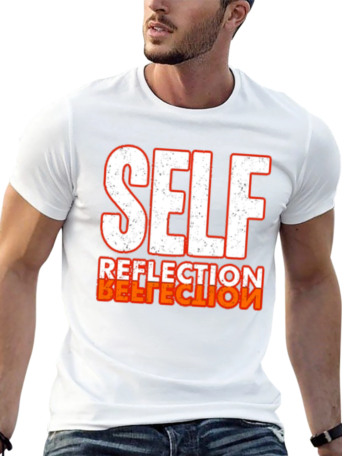 Self Reflection Graphic Print T-Shirt