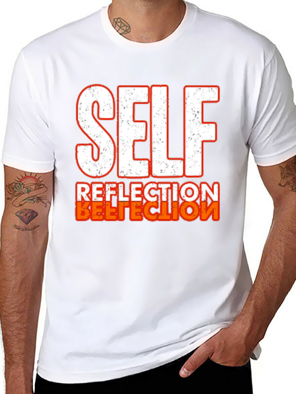 Self Reflection Graphic Print T-Shirt