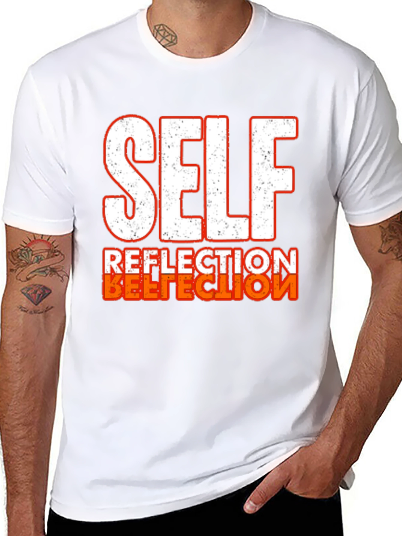 Self Reflection Graphic Print T-Shirt