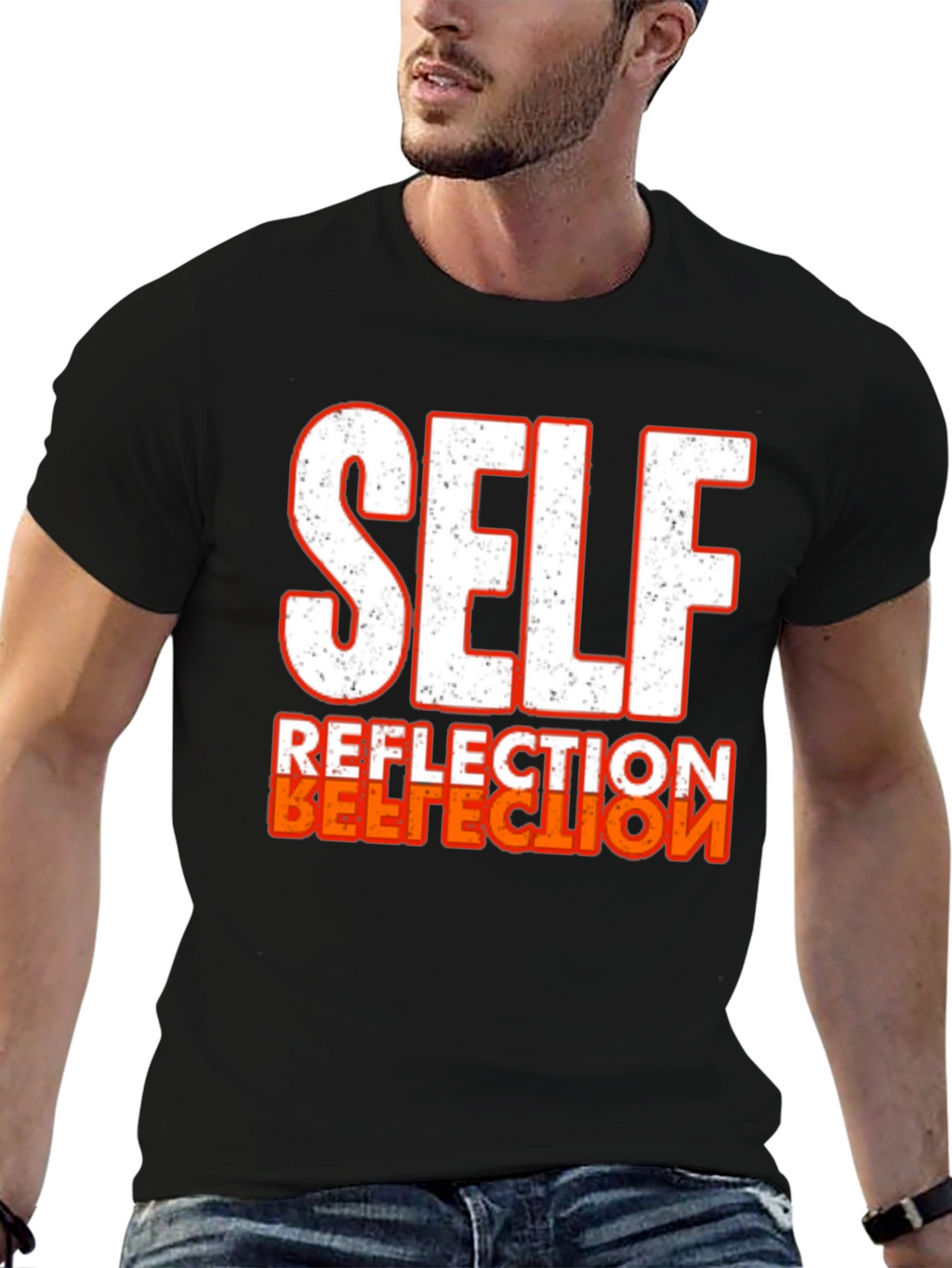 Self Reflection Graphic Print T-Shirt