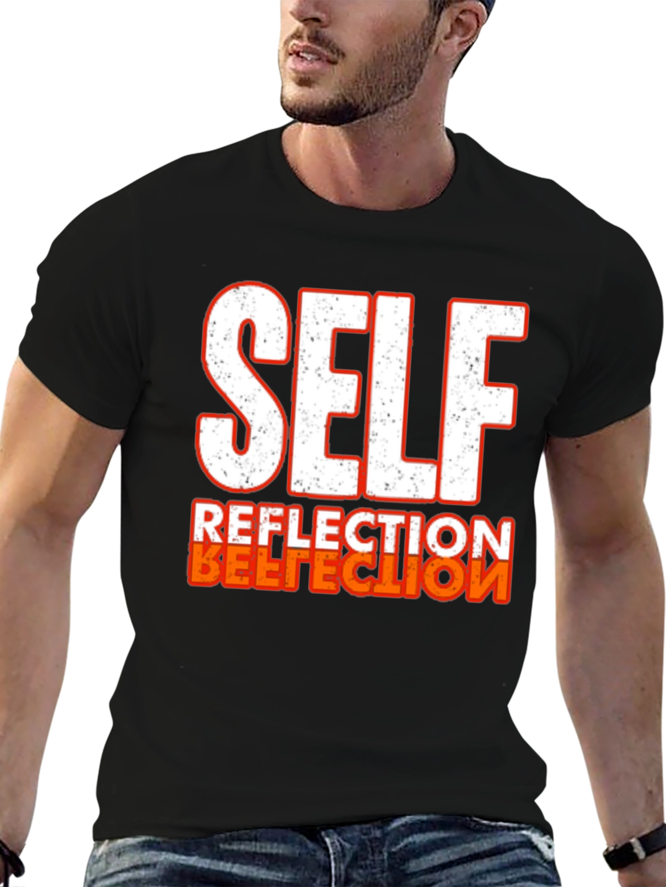 Self Reflection Graphic Print T-Shirt