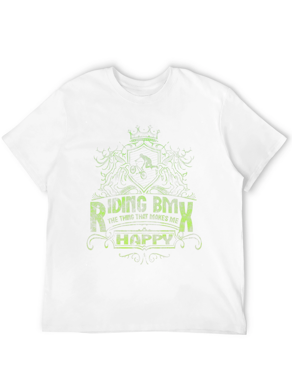 Riding BMX Makes Me Happy Graphic Tee - Black