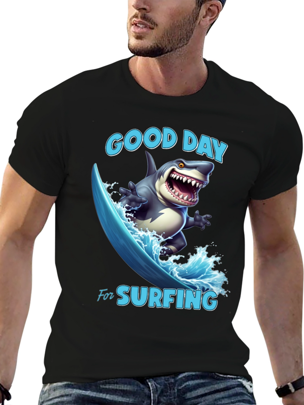 Good Day for Surfing Shark T-Shirt