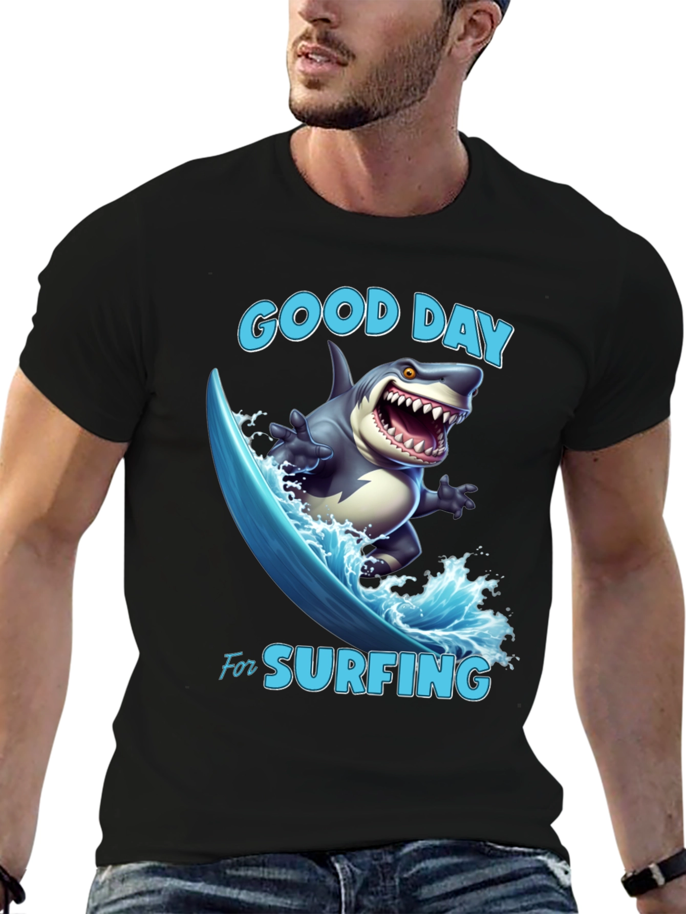 Good Day for Surfing Shark T-Shirt