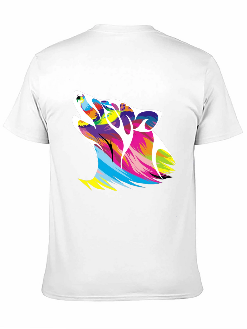 Vivid Wolf Graphic Black T-Shirt
