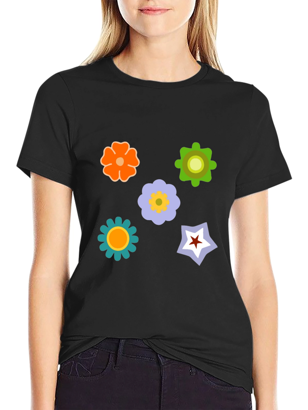 Floral Graphic Print T-Shirt - Casual Style