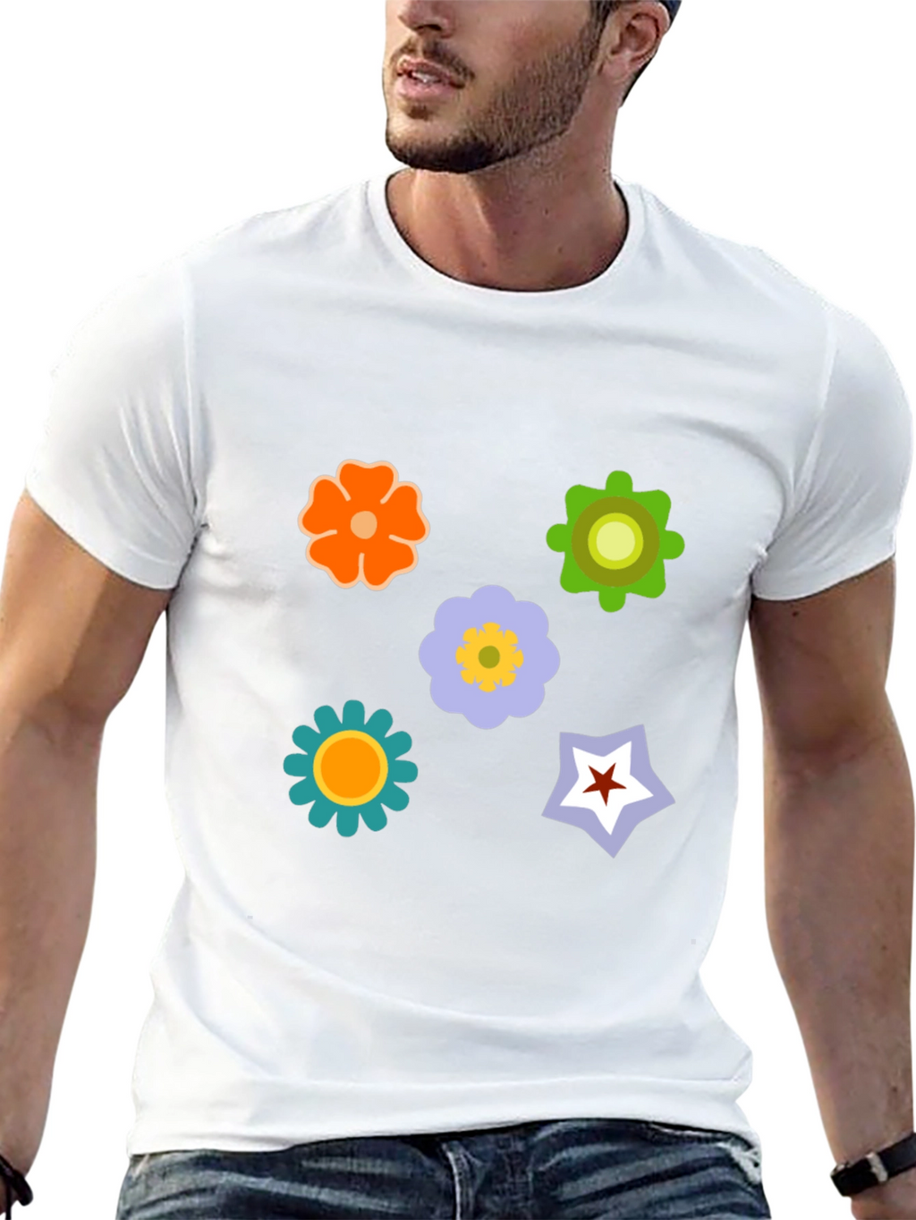 Floral Graphic Print T-Shirt - Casual Style