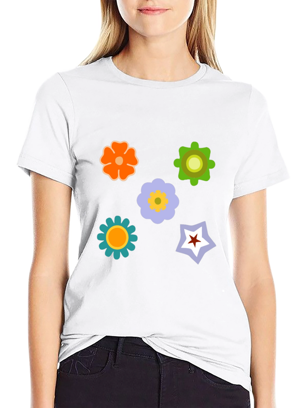 Floral Graphic Print T-Shirt - Casual Style