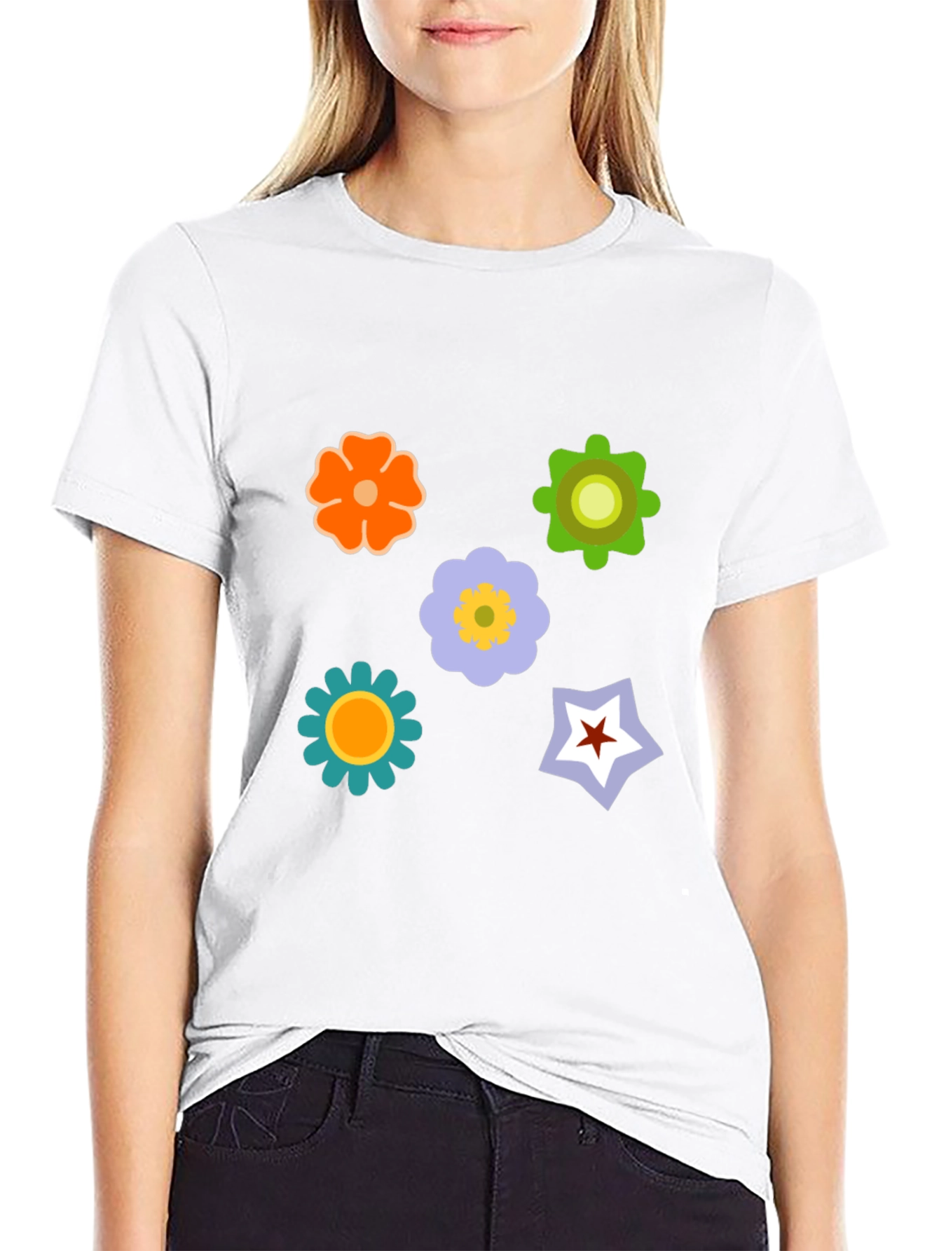 Floral Graphic Print T-Shirt - Casual Style