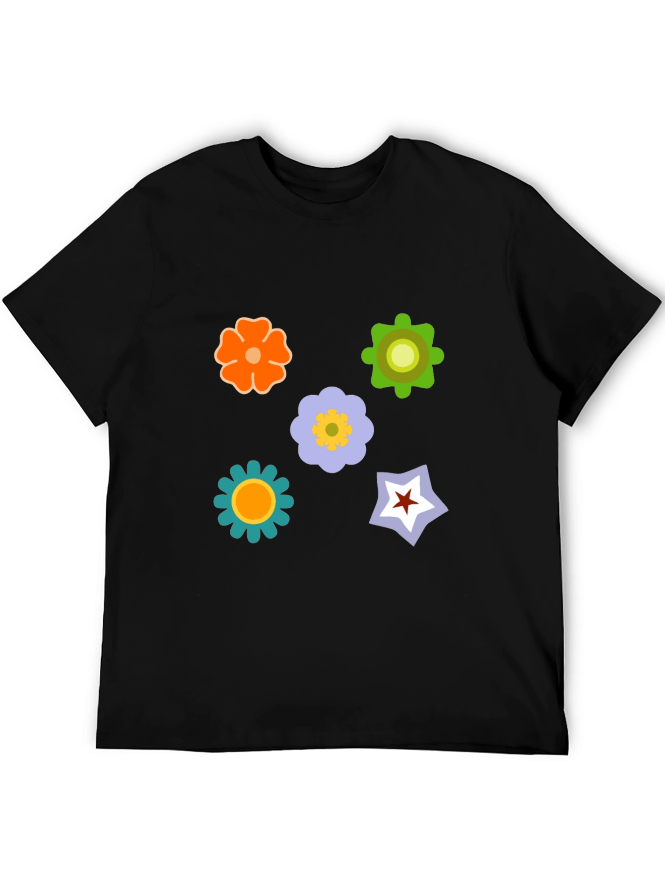 Floral Graphic Print T-Shirt - Casual Style