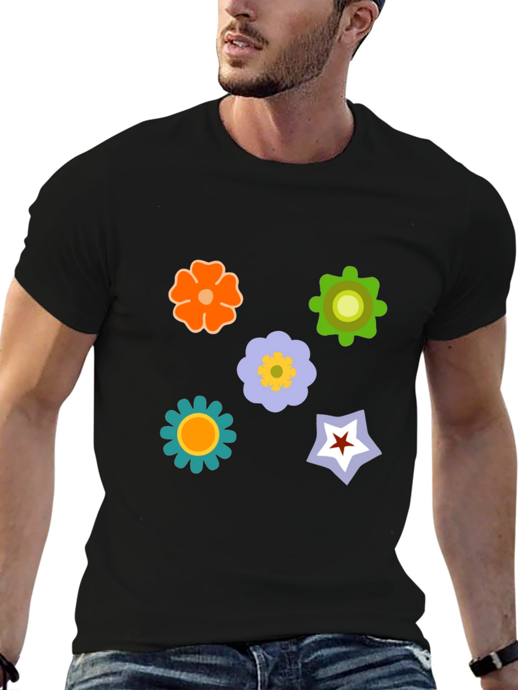 Floral Graphic Print T-Shirt - Casual Style