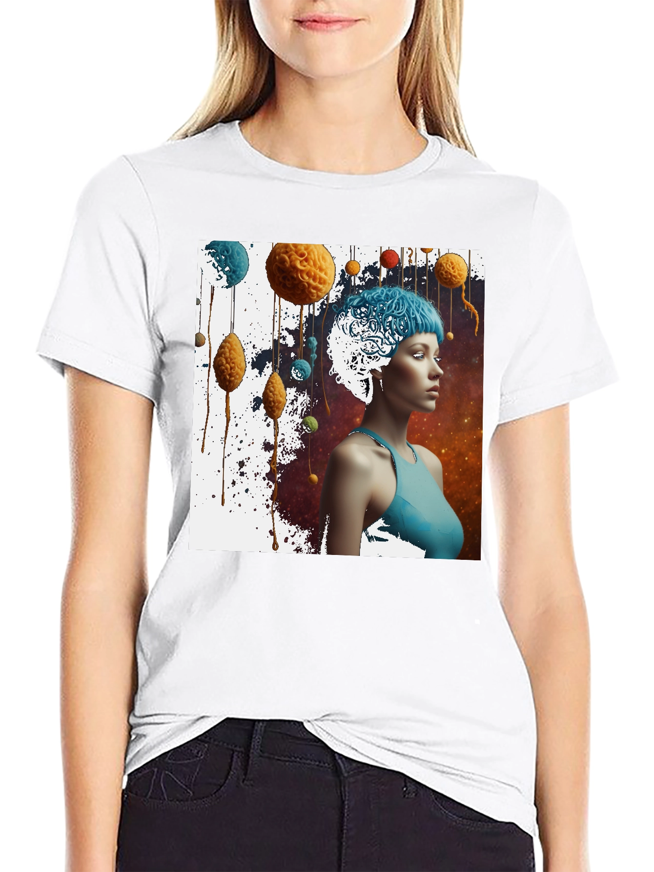 Abstract Brainy Tee - Artistic Graphic T-Shirt