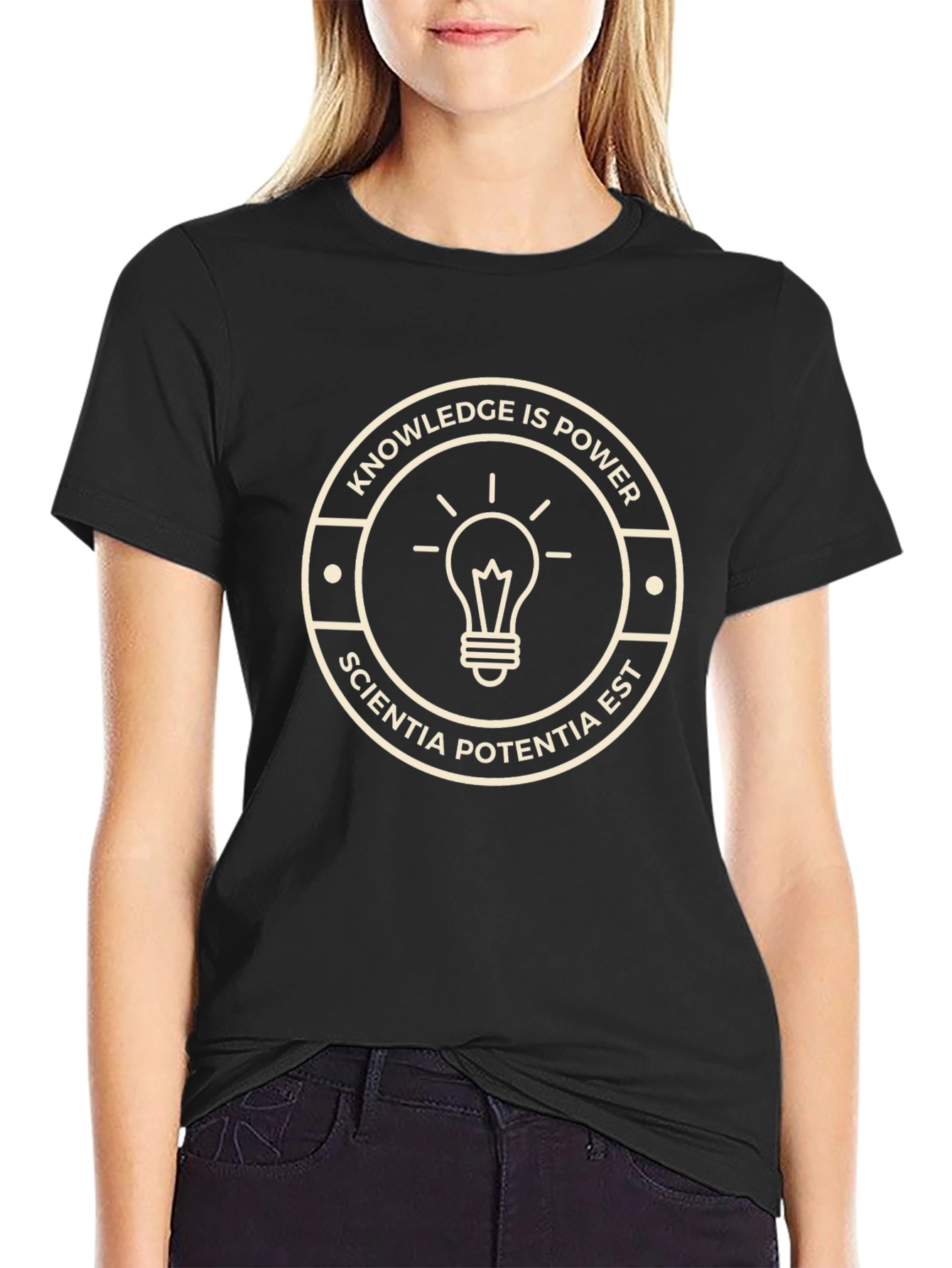 Knowledge is Power T-Shirt - Sciencia Potentia Est Tee