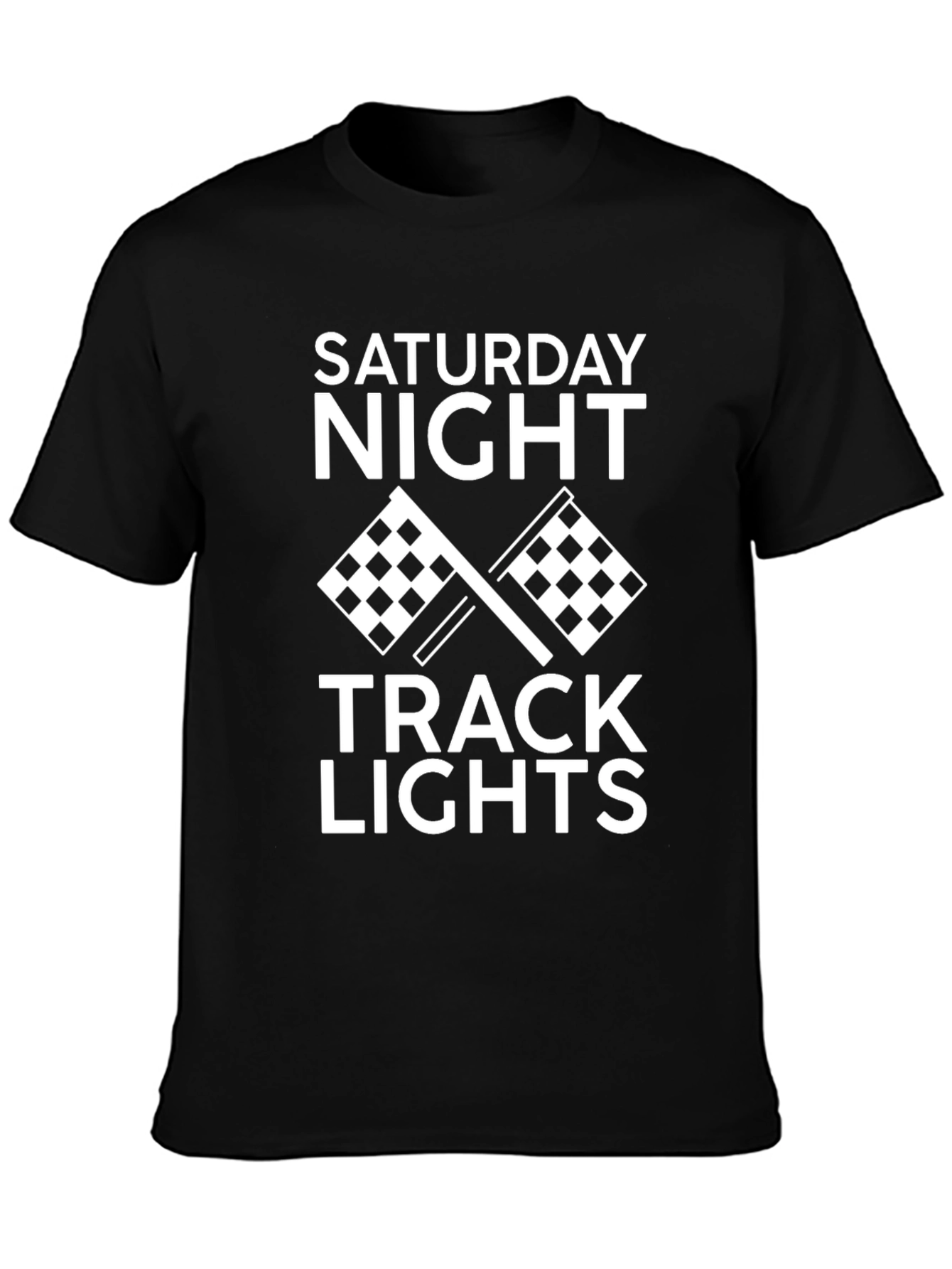 Saturday Night Track Lights Graphic Tee - Black Cotton