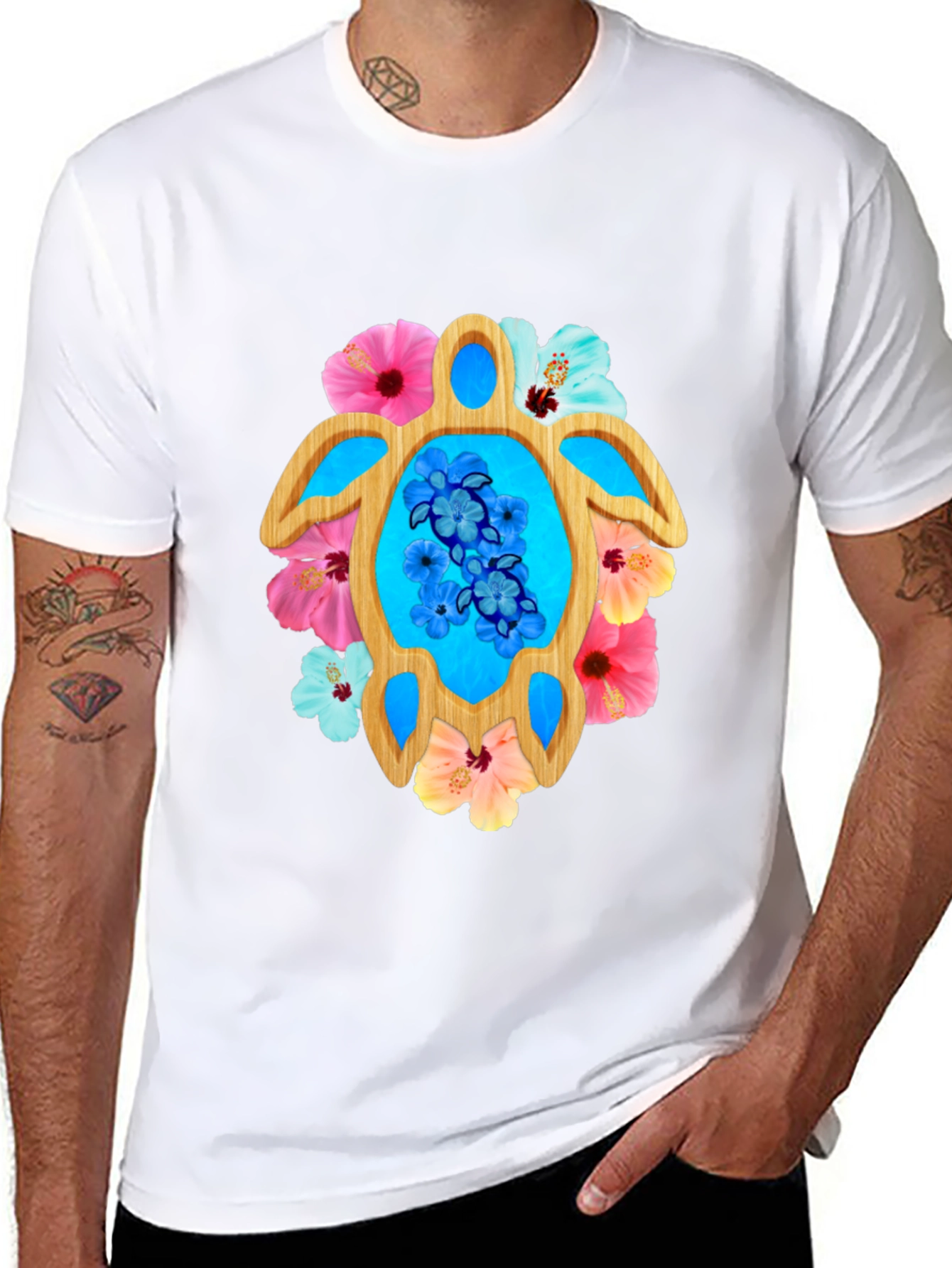 Tropical Turtle Graphic Tee