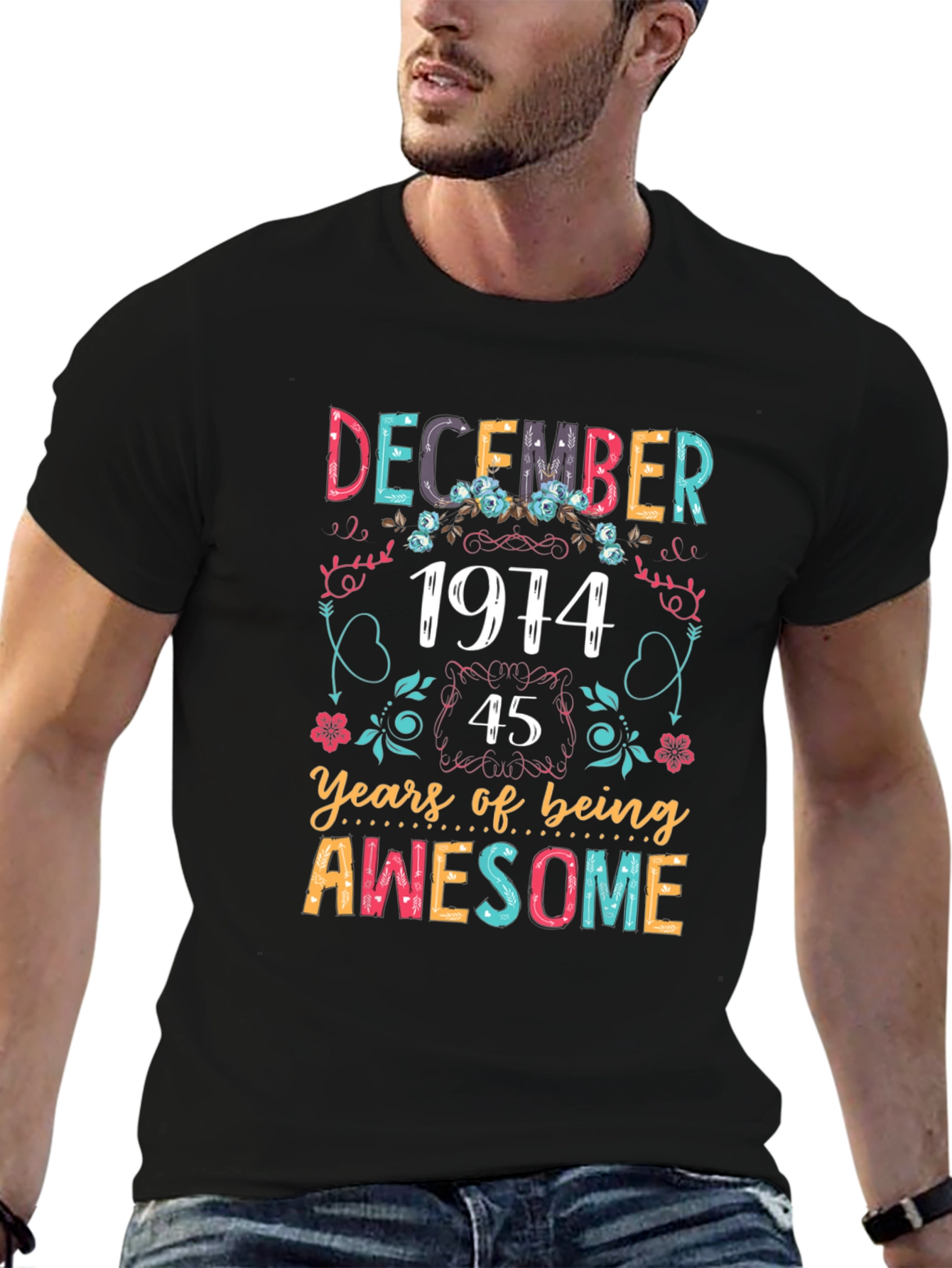 December 1974 45 Years of Awesome Graphic Tee