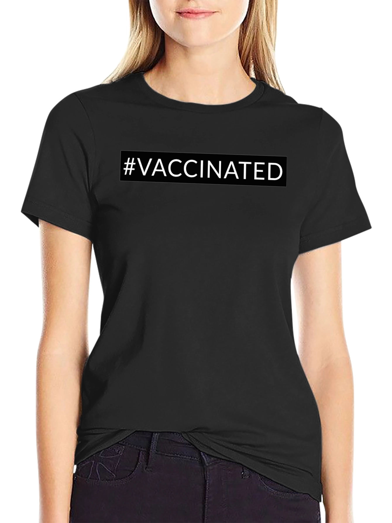 Vaccinated T-Shirt - Modern Black Tee