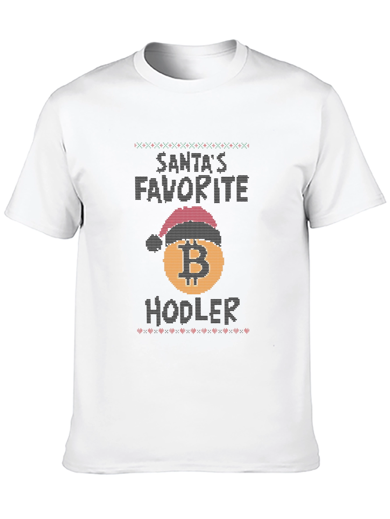 Santas Favorite Hodler Bitcoin Christmas T-Shirt