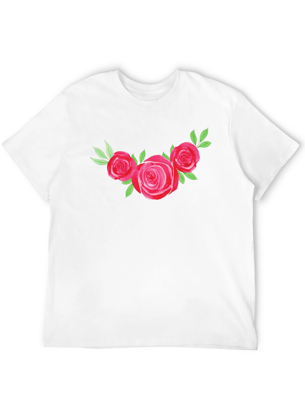 Floral Rose Graphic Tee - Black T-Shirt
