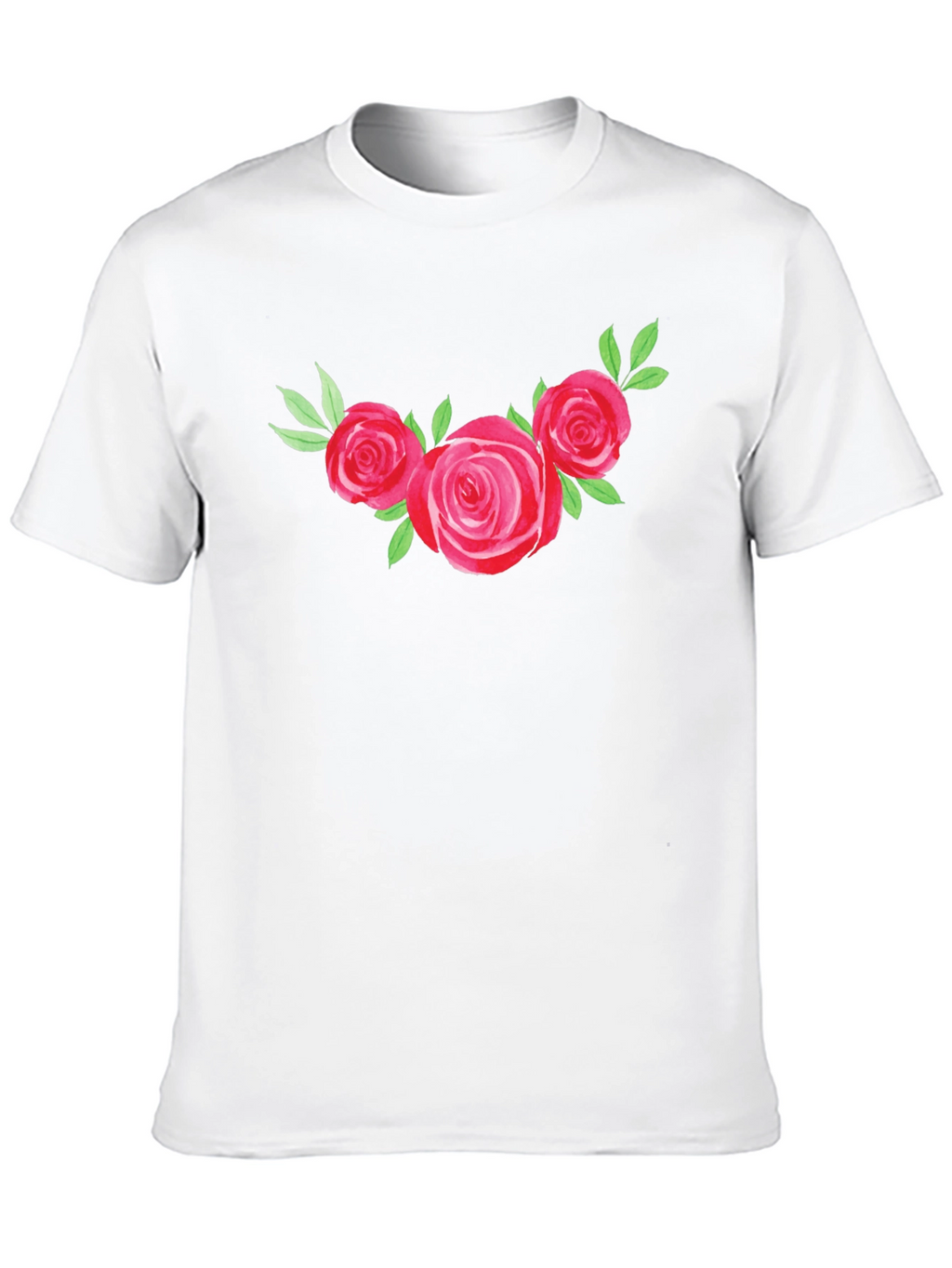 Floral Rose Graphic Tee - Black T-Shirt
