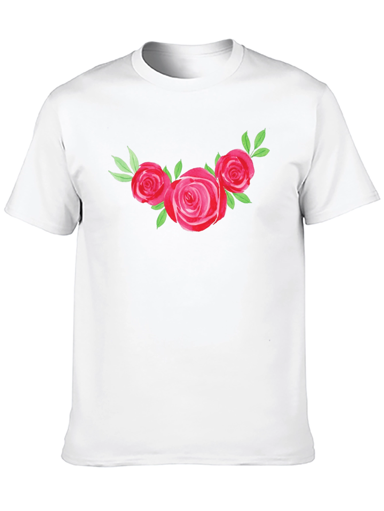 Floral Rose Graphic Tee - Black T-Shirt