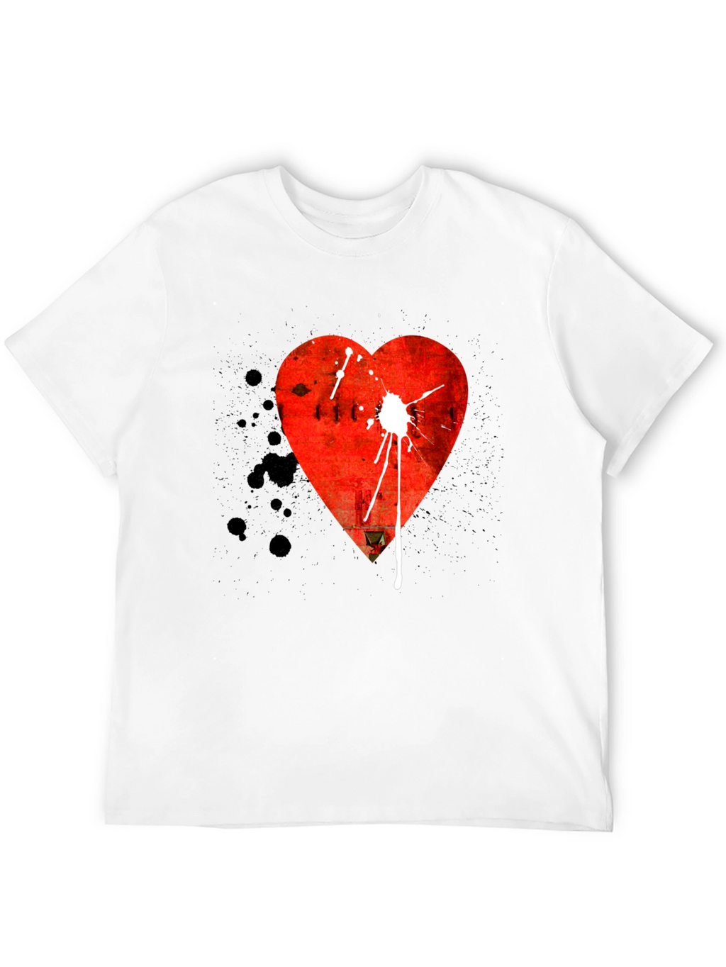 Heart Graphic Tee - Mens Black T-Shirt