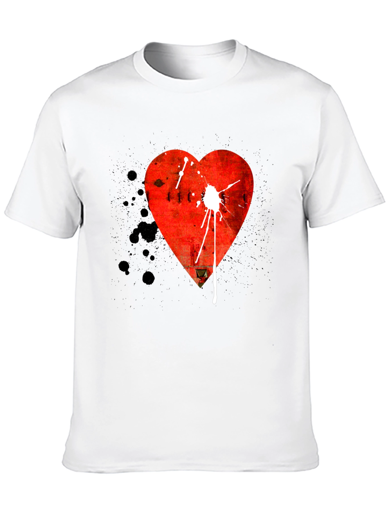 Heart Graphic Tee - Mens Black T-Shirt
