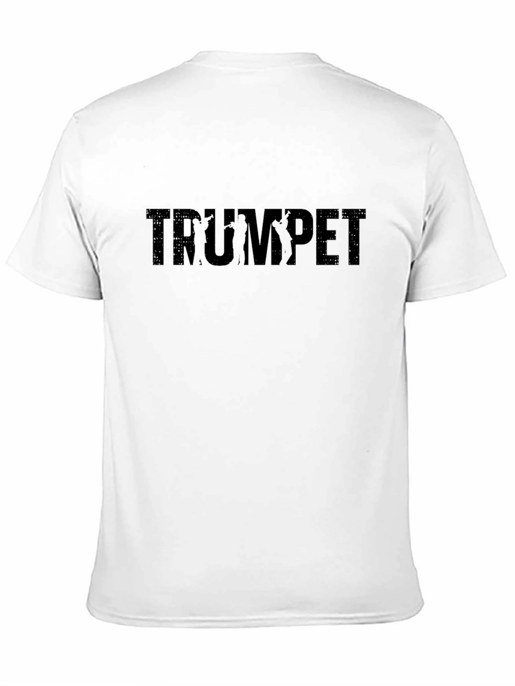 Trumpet Silhouette Graphic Black T-Shirt