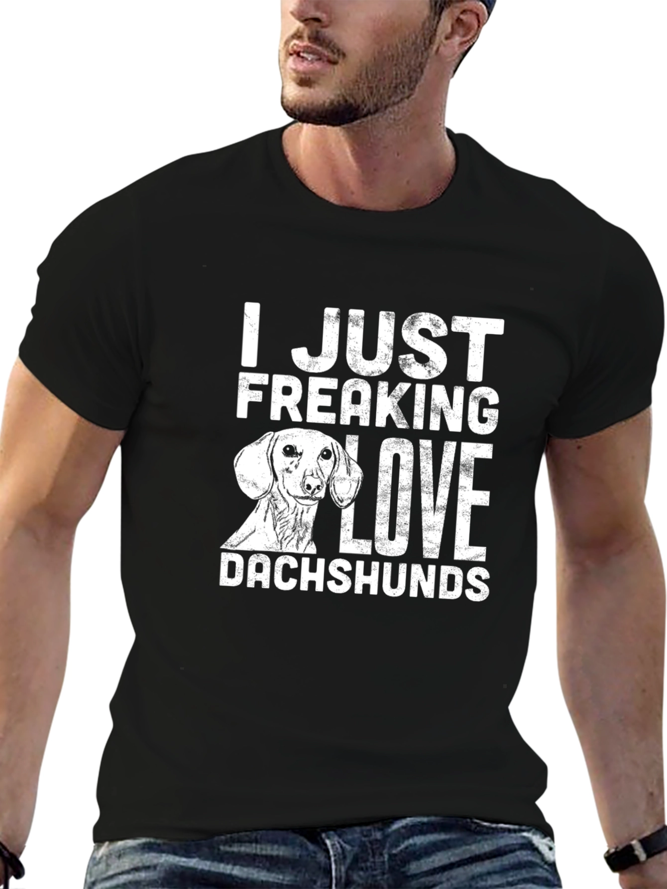 Dachshund Lover T-Shirt - I Just Freaking Love Dachshunds!