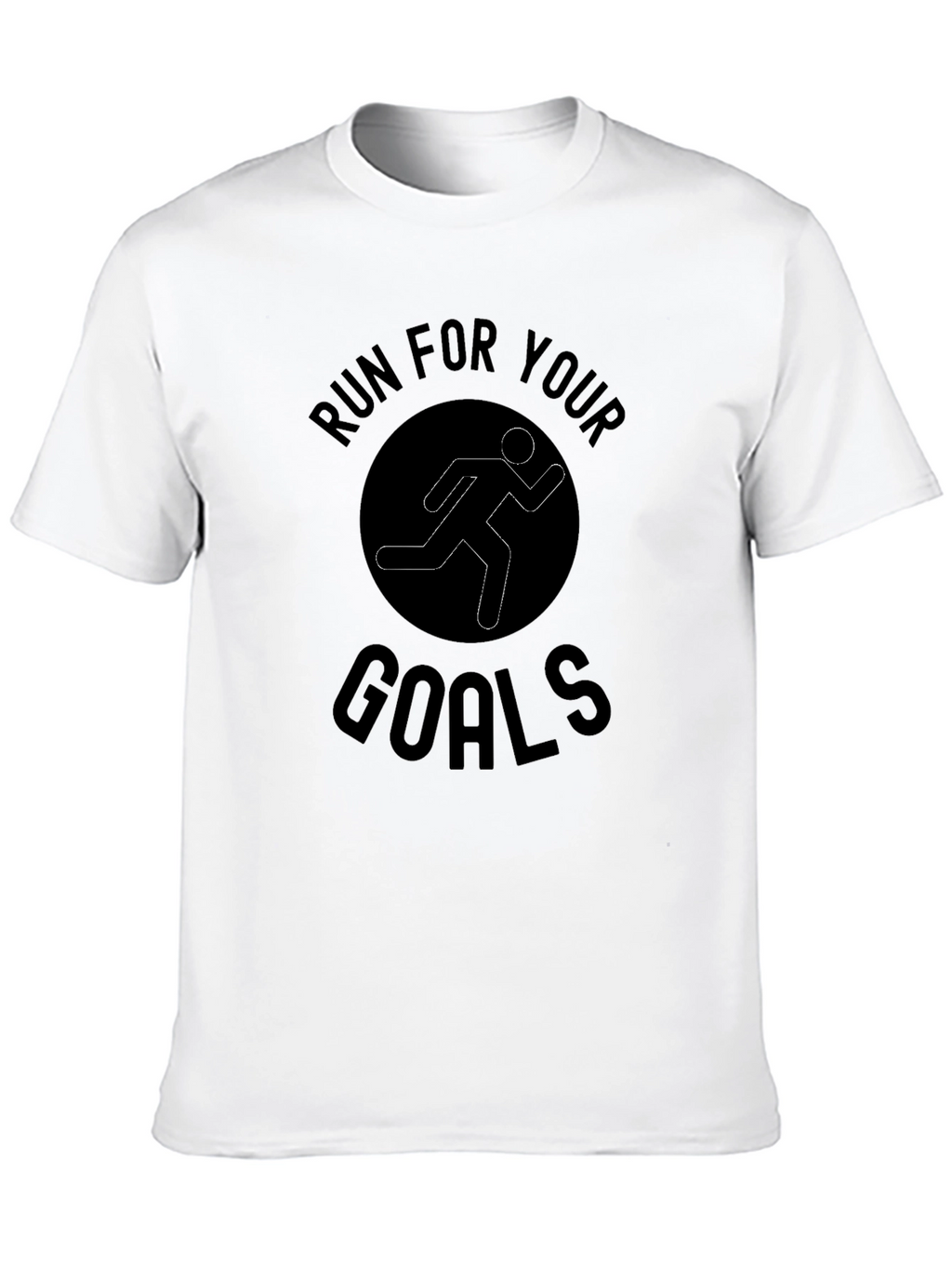 Run For Your Goals Black Graphic Tee