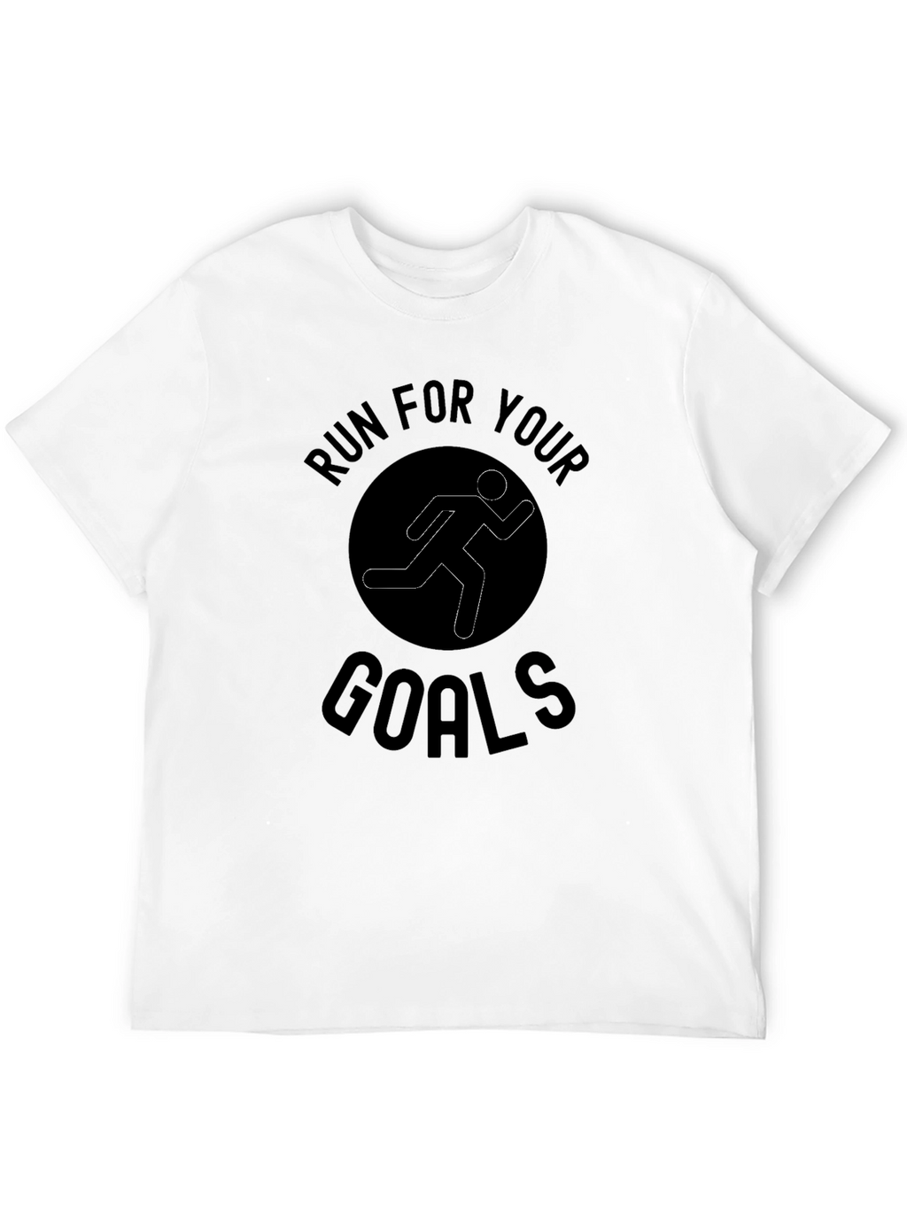 Run For Your Goals Black Graphic Tee
