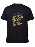 Lineman Brick Wall Funny Football T-Shirt