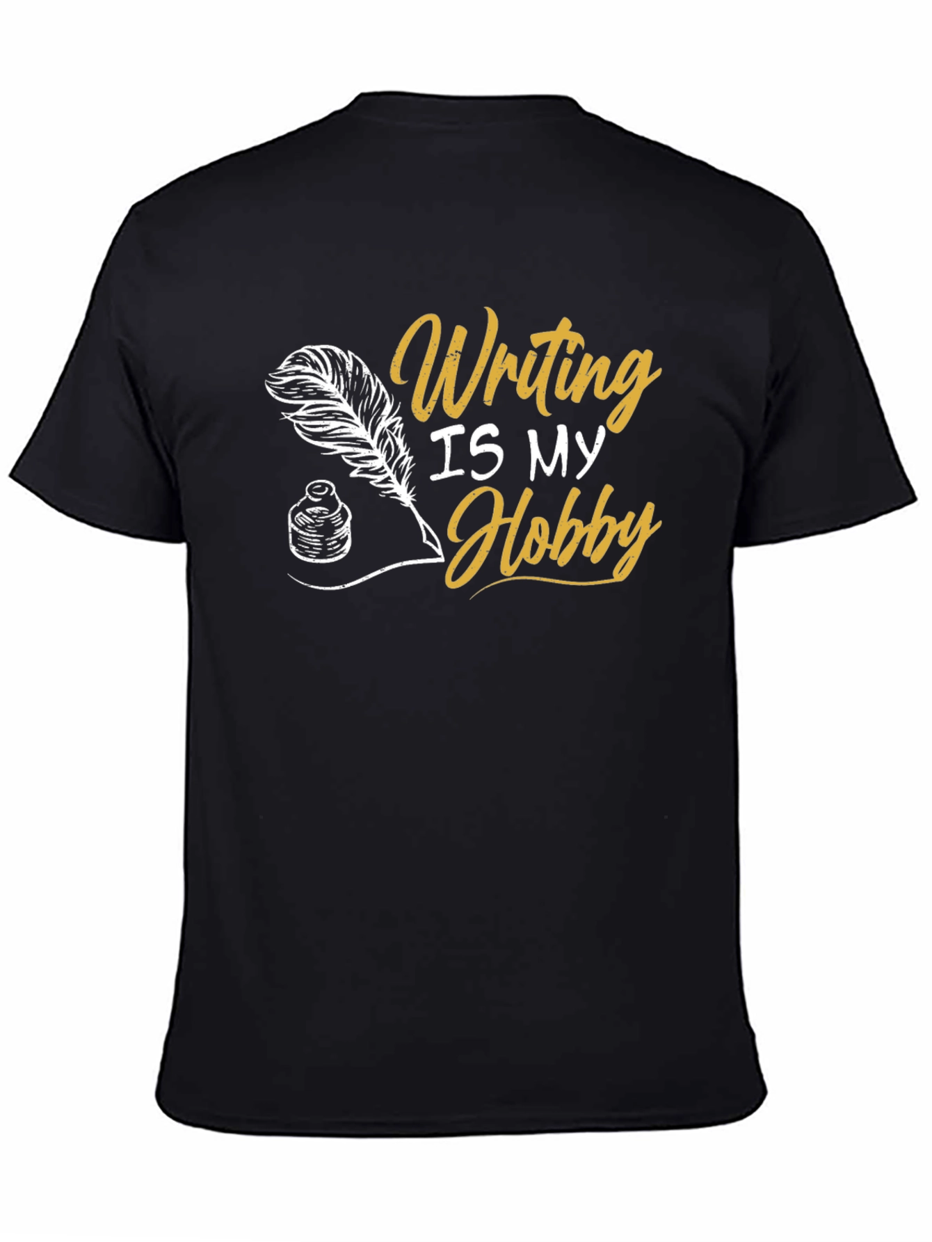 Writing Is My Hobby Black T-Shirt