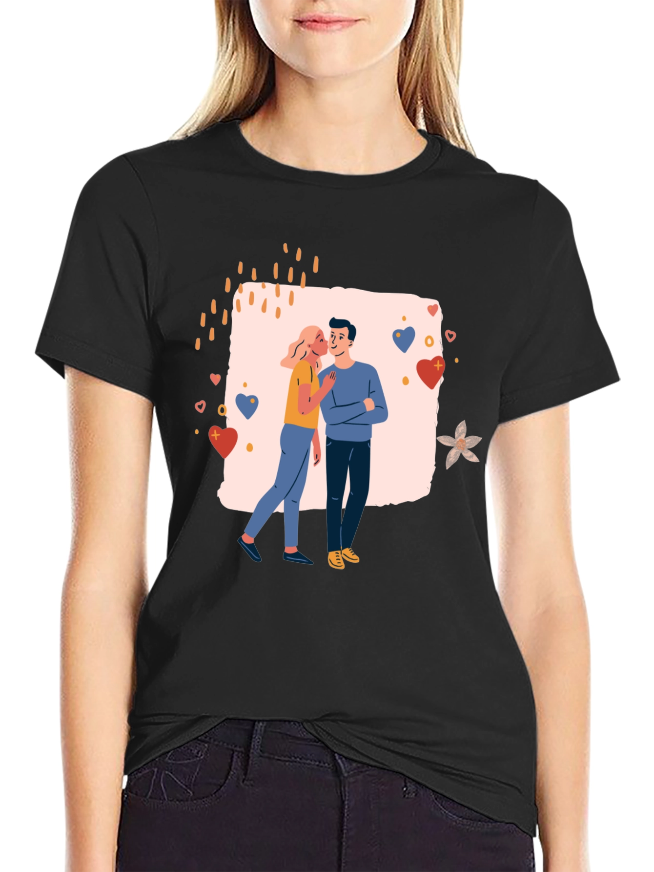 Couples Love Graphic T-Shirt - Romantic Design