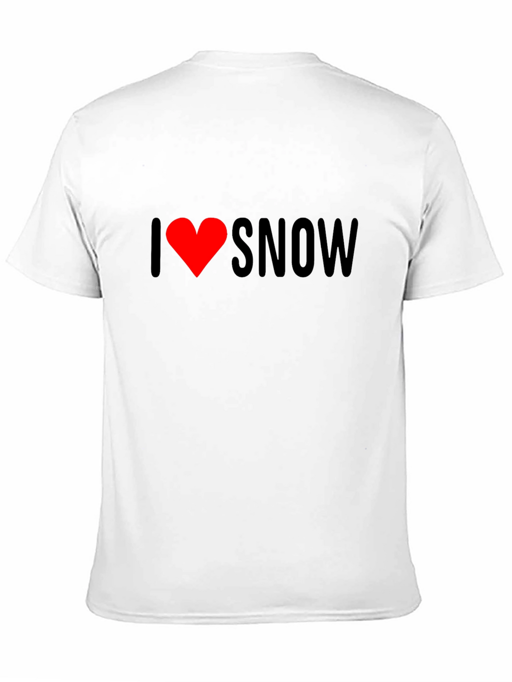 I Love Snow Graphic Tee - Stylish Black T-Shirt