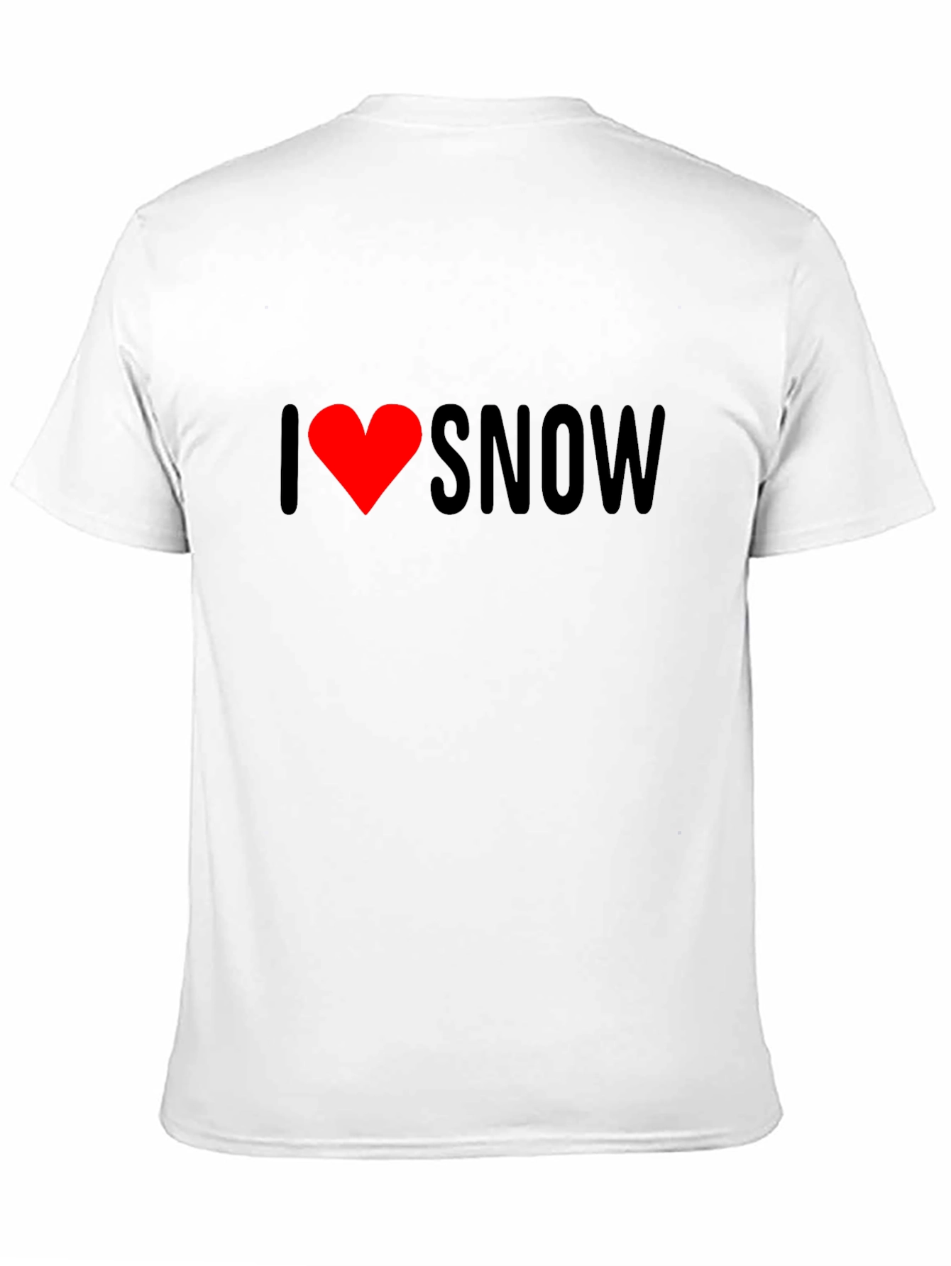 I Love Snow Graphic Tee - Stylish Black T-Shirt