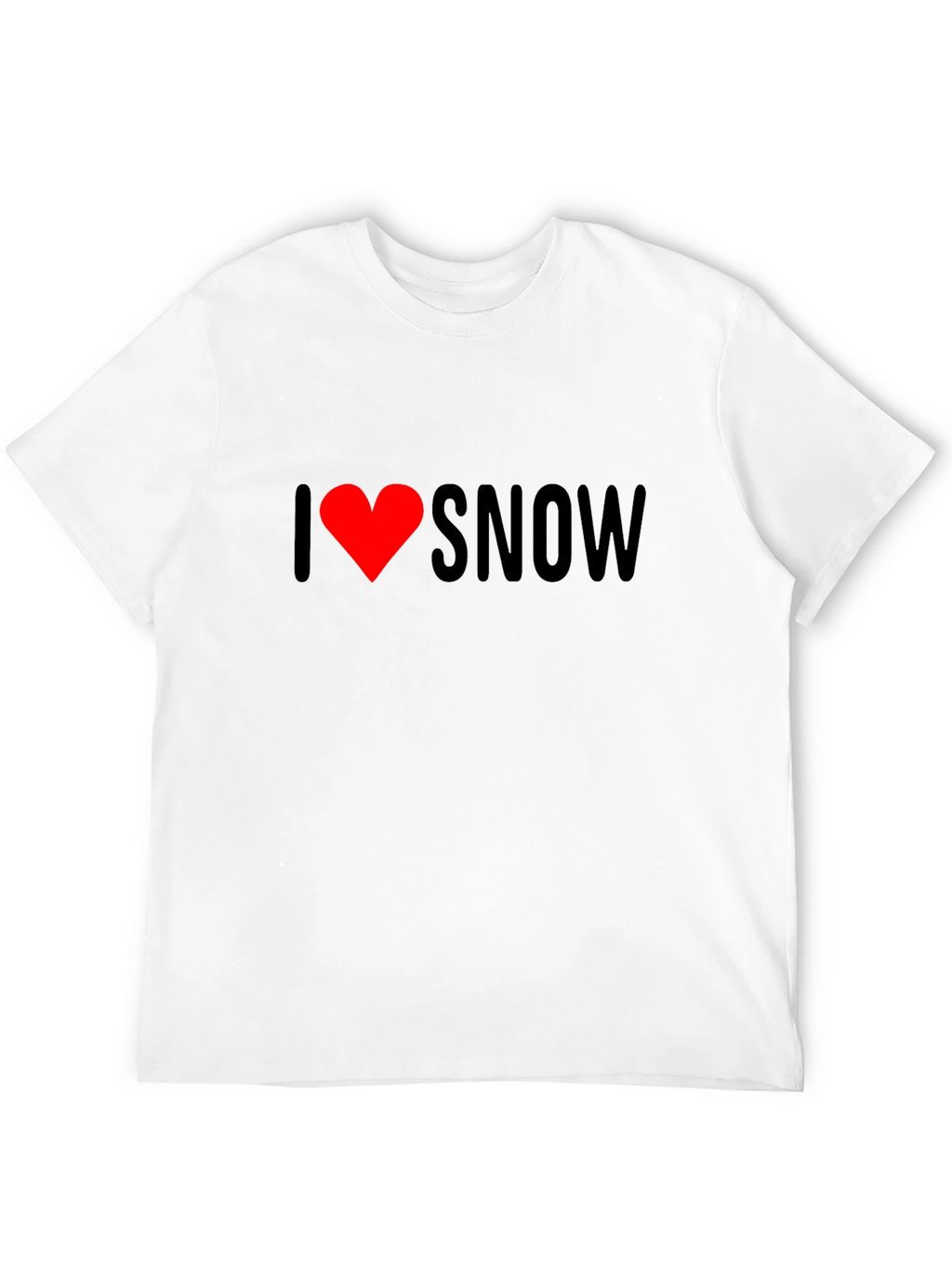 I Love Snow Graphic Tee - Stylish Black T-Shirt