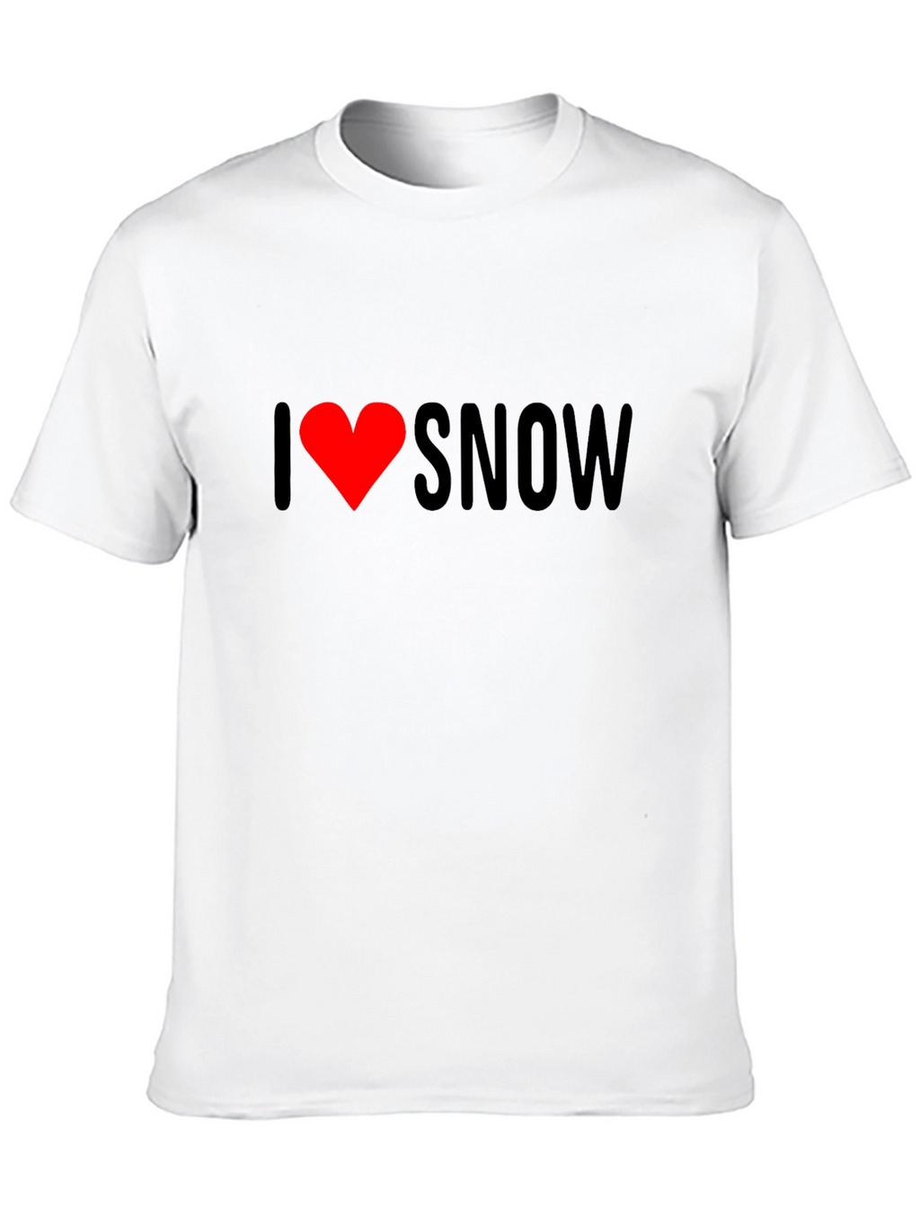 I Love Snow Graphic Tee - Stylish Black T-Shirt