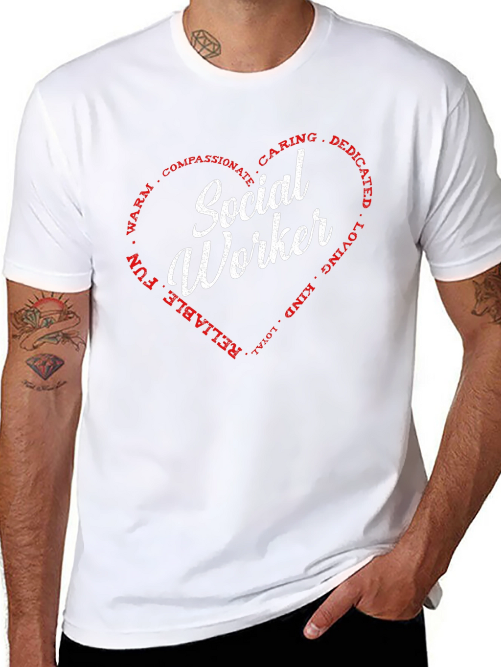 Social Worker Heart Graphic T-Shirt